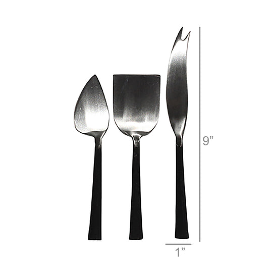 Cheese Tools Set - Stainless & Black Zinc