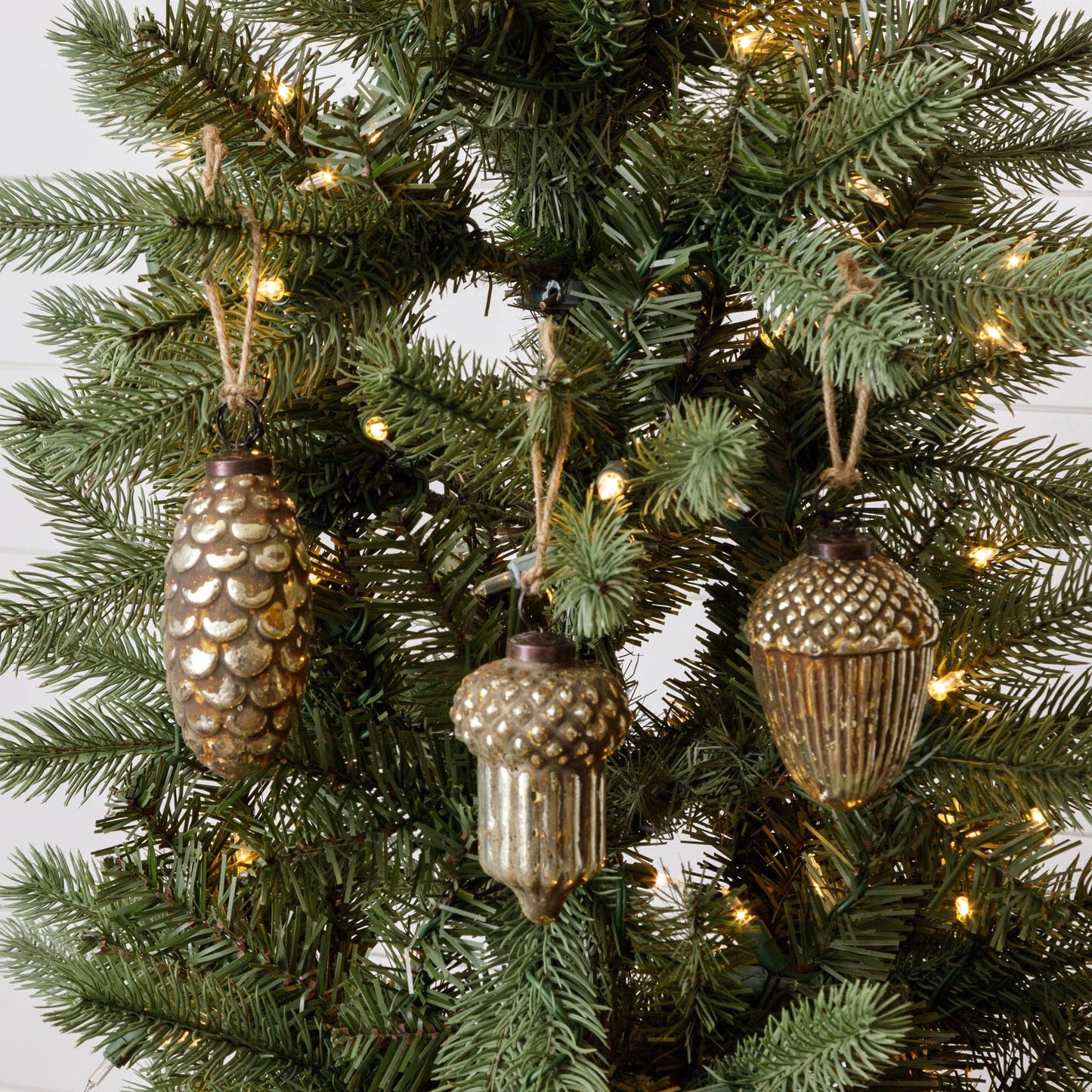 Ornaments - Glass Pinecones & Acorns