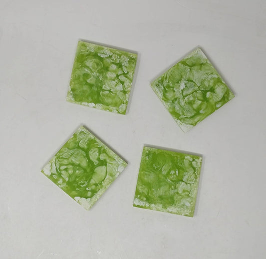 Resin Coasters - Lime Green