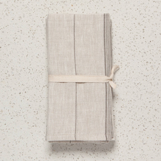 Farmhouse Stripe Linen Napkins