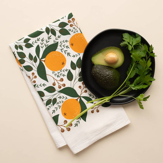 Citrus Flour Sack Tea Towels