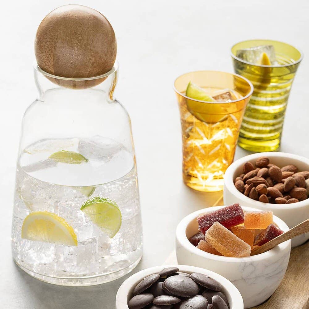 Carafe with Wood Ball Stopper