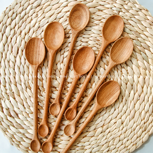 Wooden Double-Ended Condiment Spoon
