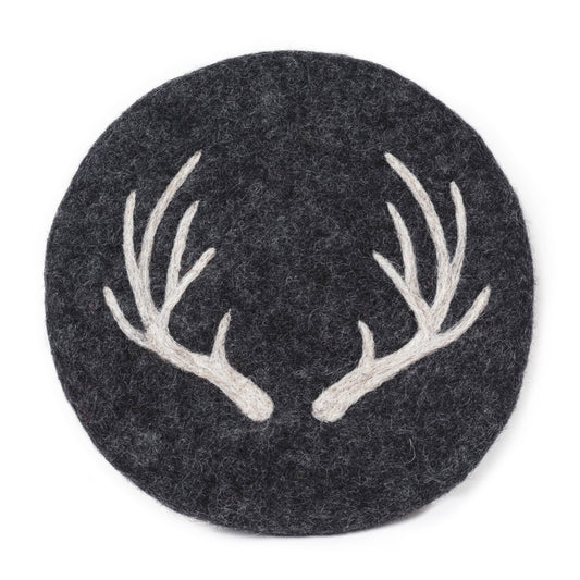 Stag Horn Trivet - Charcoal