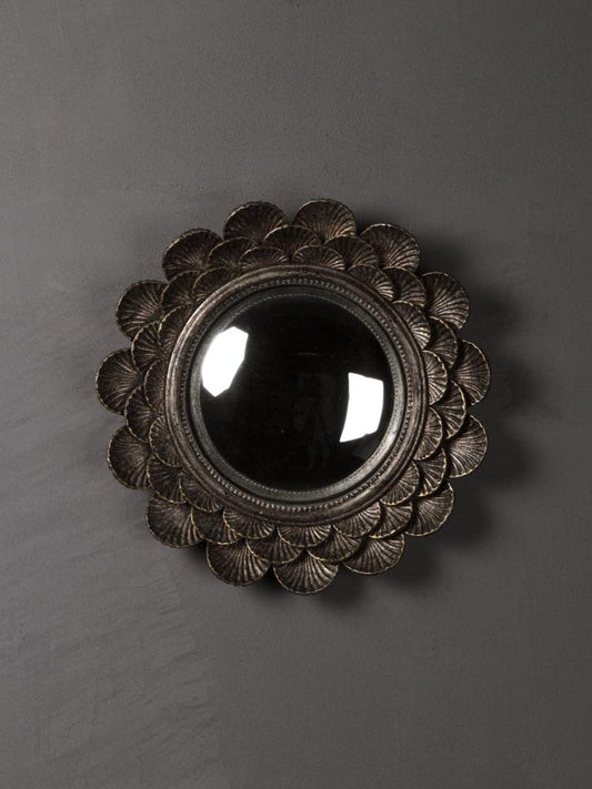 Small Convex Mirror with Silver Shells