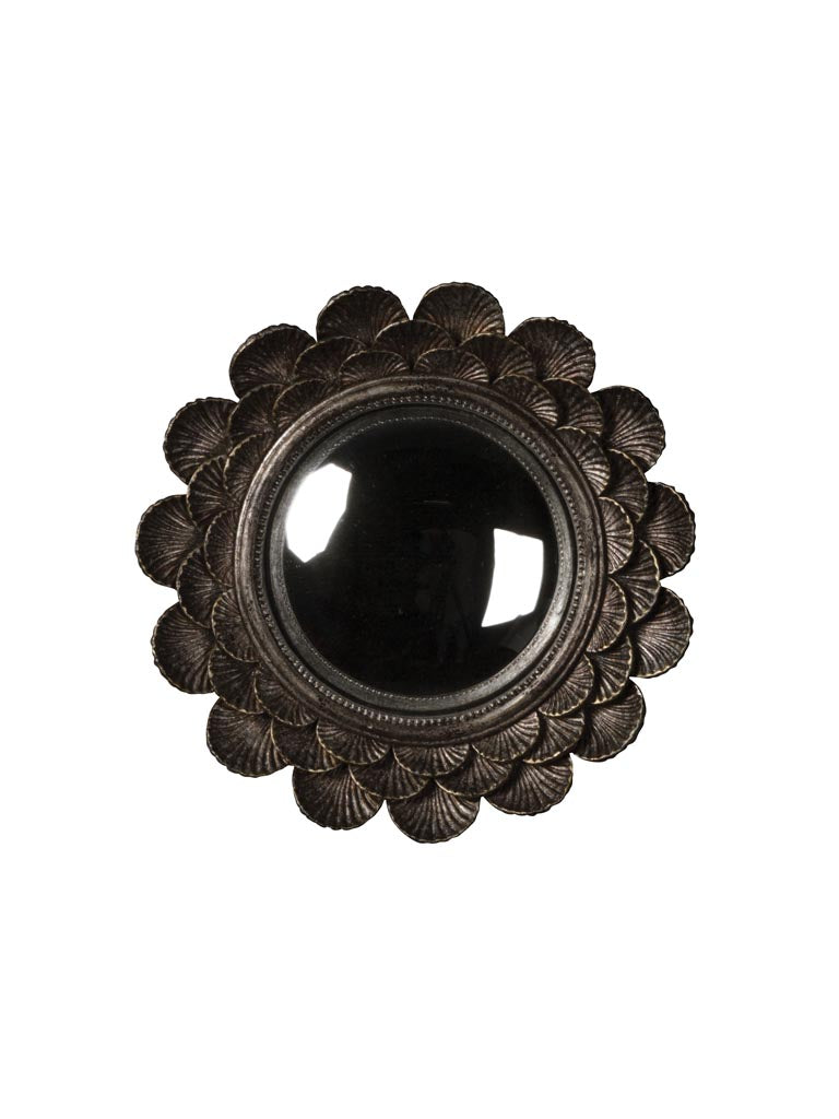 Small Convex Mirror with Silver Shells