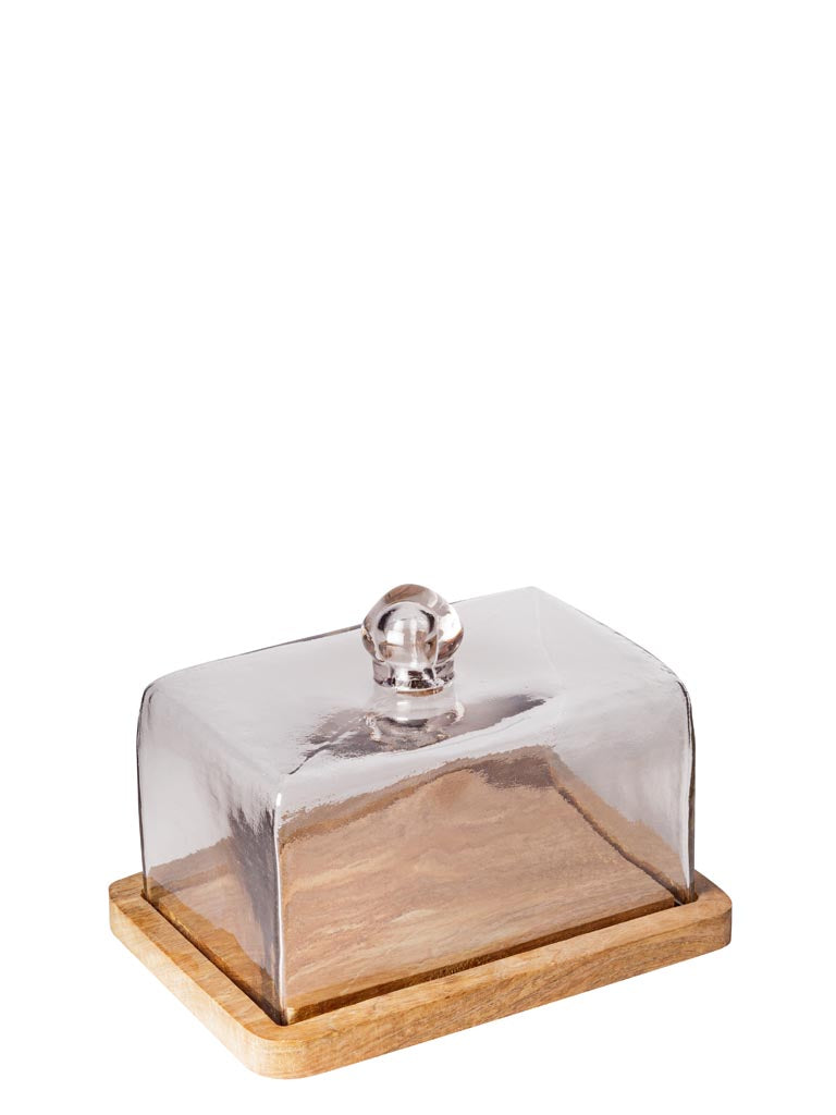 Rectangular Wooden Tray with Cover