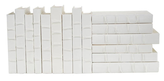 Raised Bands- White Parchment Decorative Book