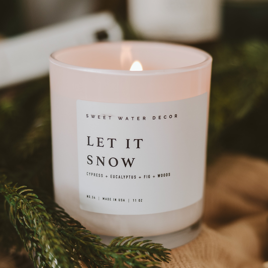 Let It Snow Jar Candle
