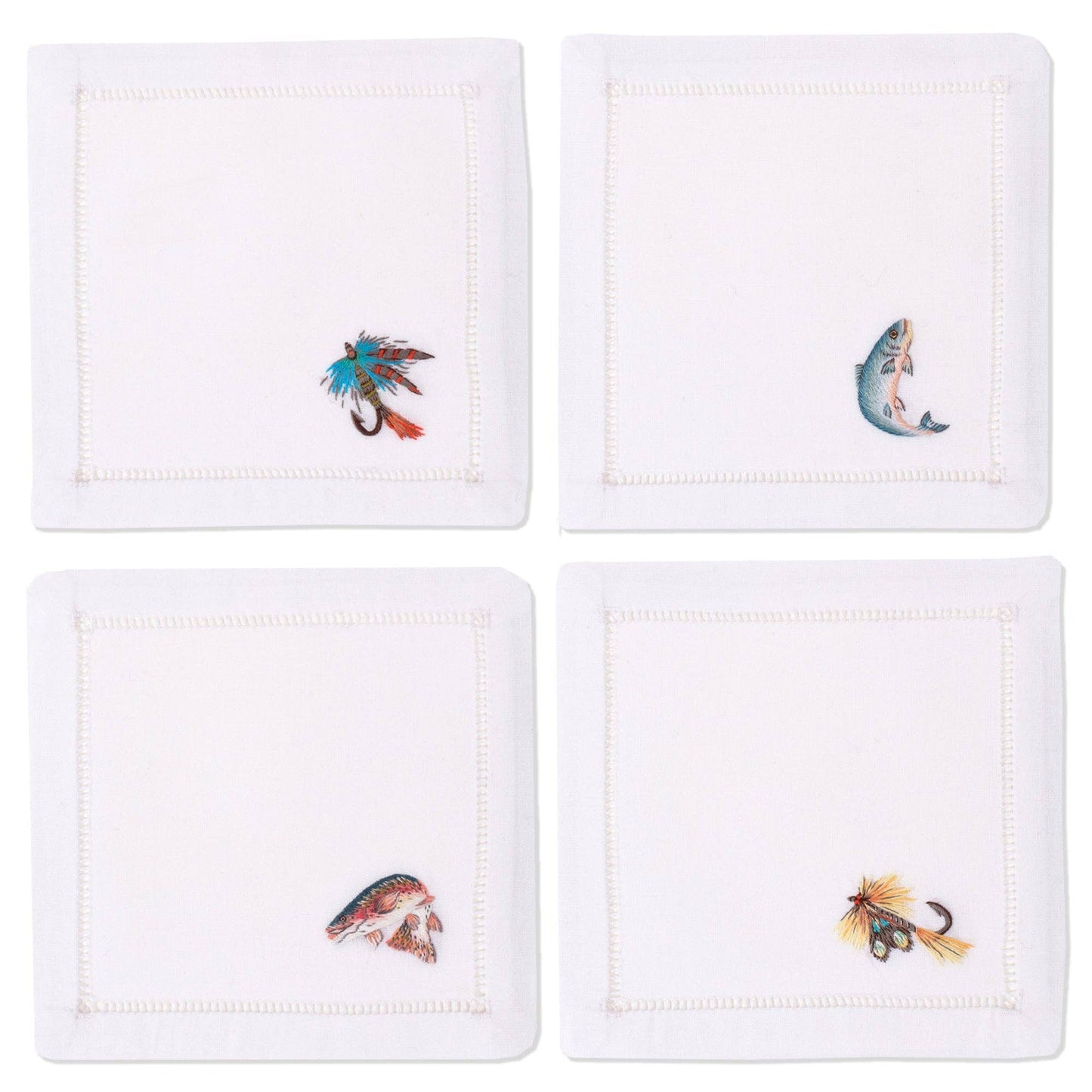 Cloth Embroidered Cocktail Napkins