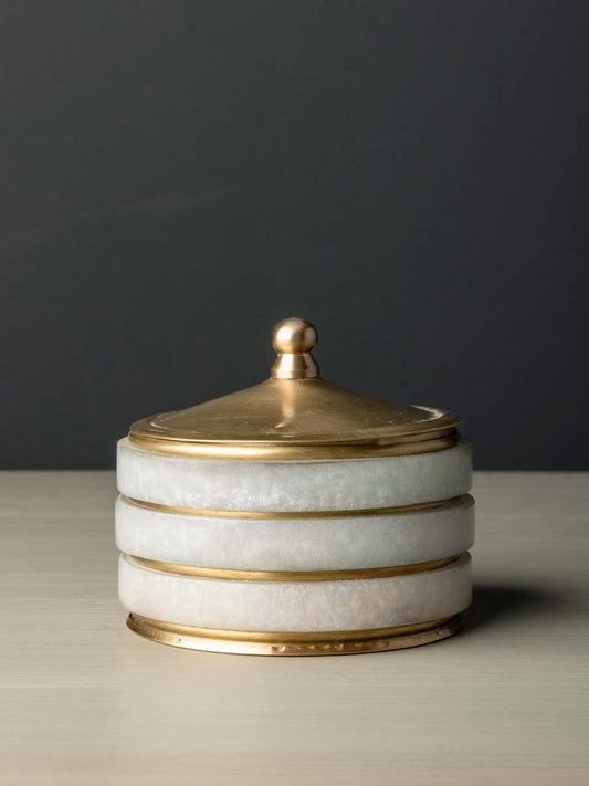 Small Round Brass Box