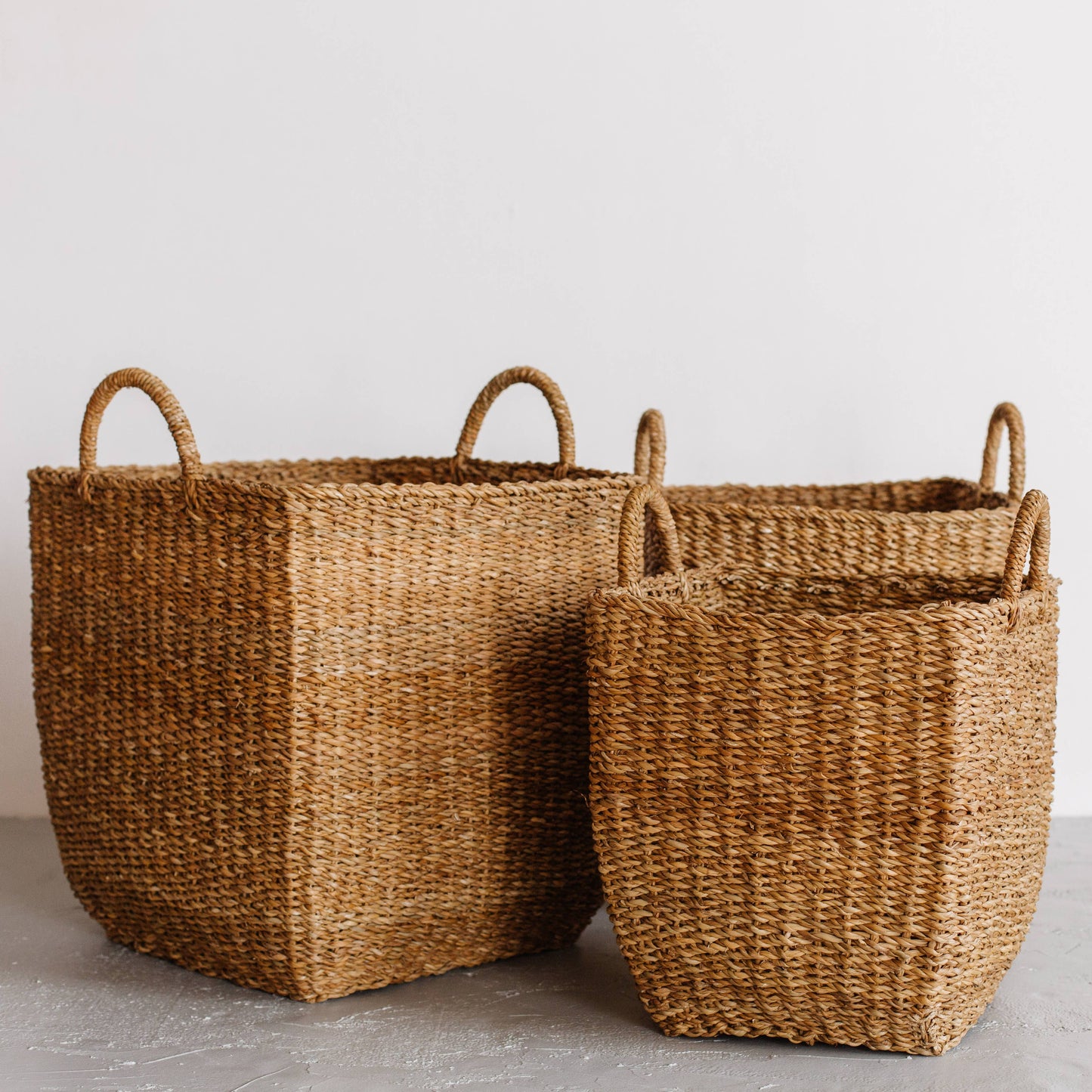 Square Handled Basket - Two Sizes