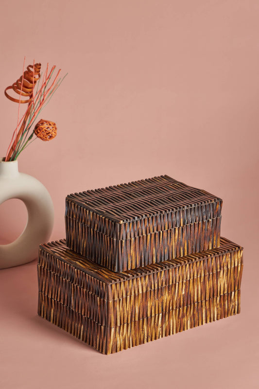 Dark Textured Decorative Boxes