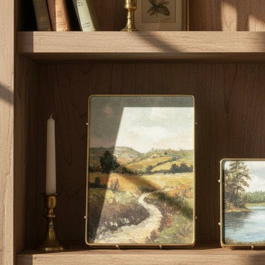 Industrial Brass Photo Frame 5x7