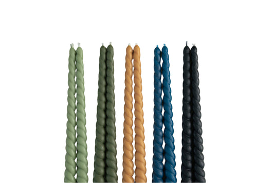 Twisted Taper Candle Sticks - Pair
