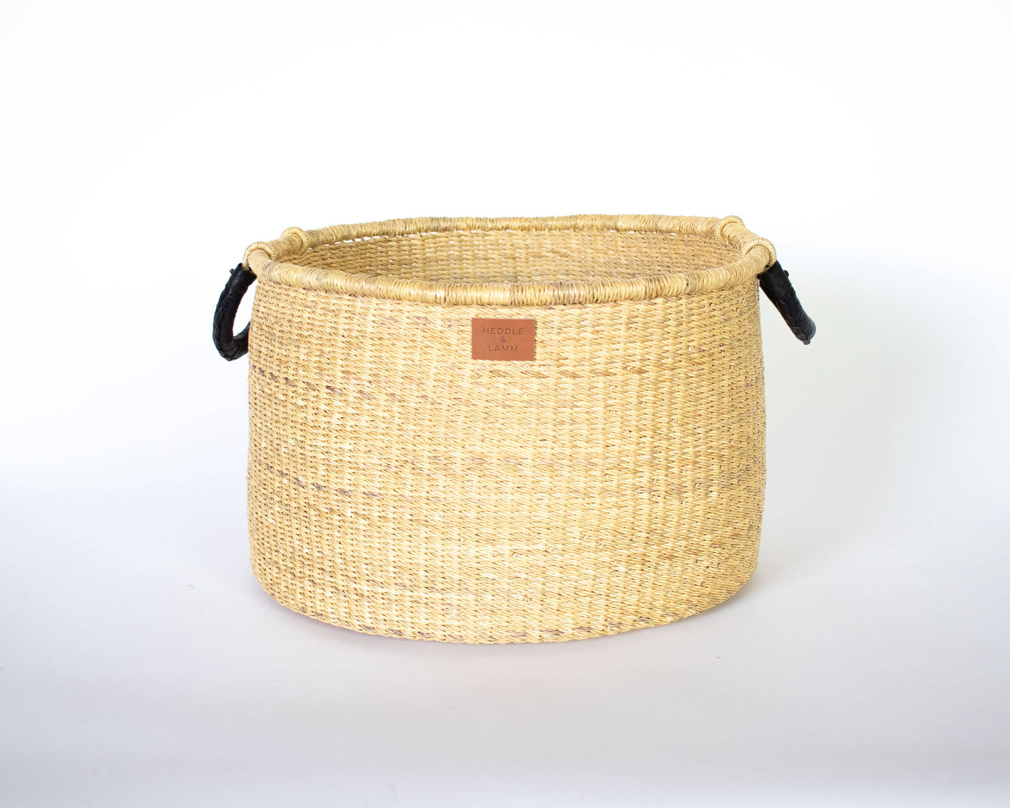 Kwasi Short Hamper Basket - Black Handle