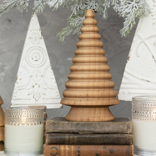 Decorative Wooden Holiday Trees - Light Wood