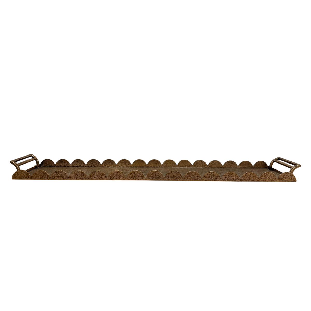 Scalloped Long Metal Tray