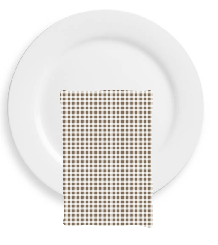 Gingham Dinner Napkin - Singles