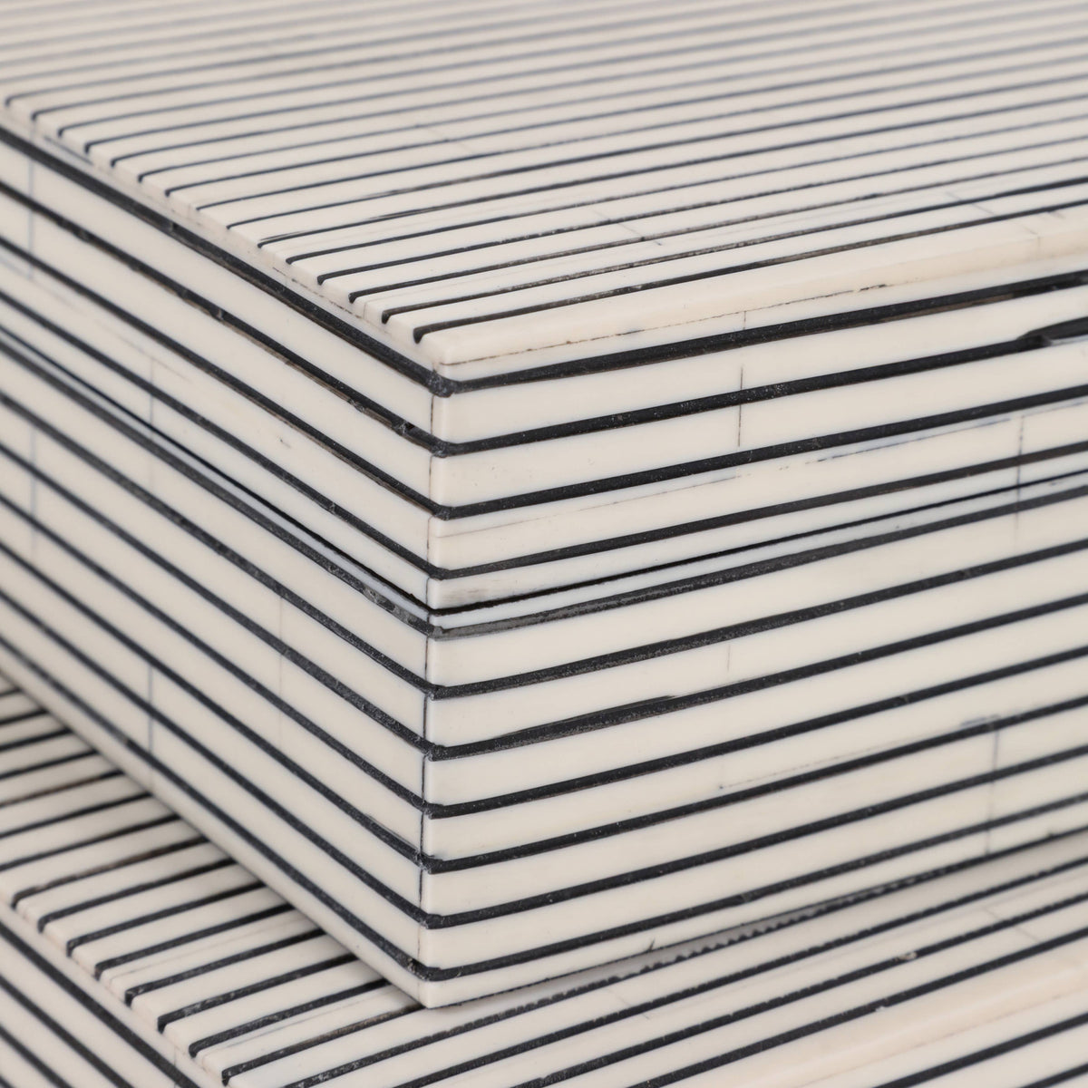 Black Pinstripe Decorative Boxes