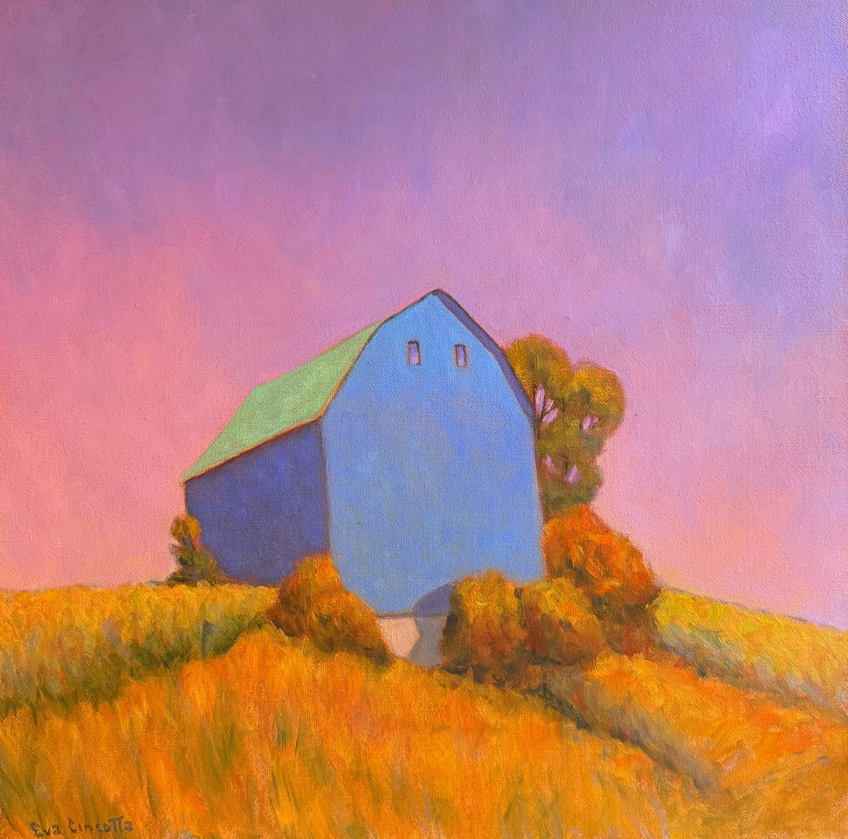 Barn Purple Sky