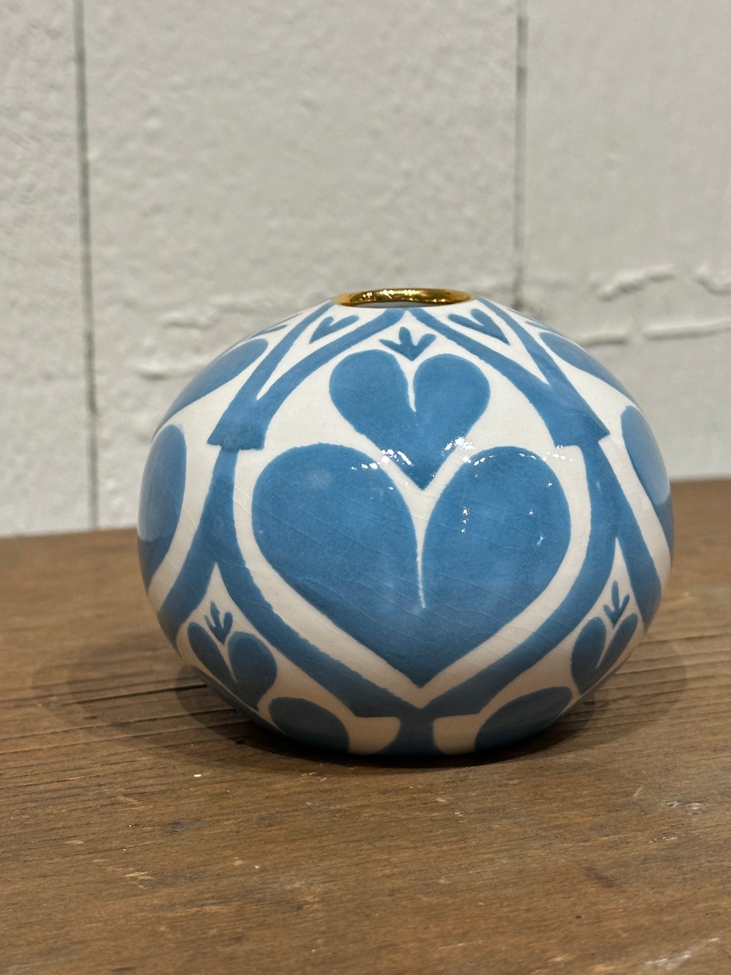 Bud Vase - Secret Garden in True Blue