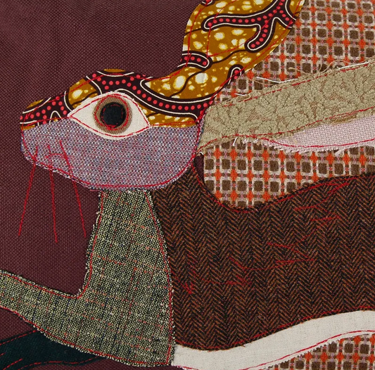 Leaping Hare Throw Pillow