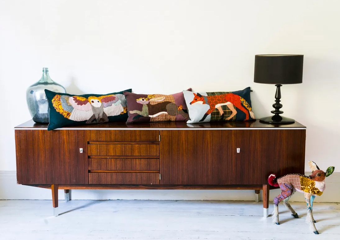 Leaping Hare Throw Pillow