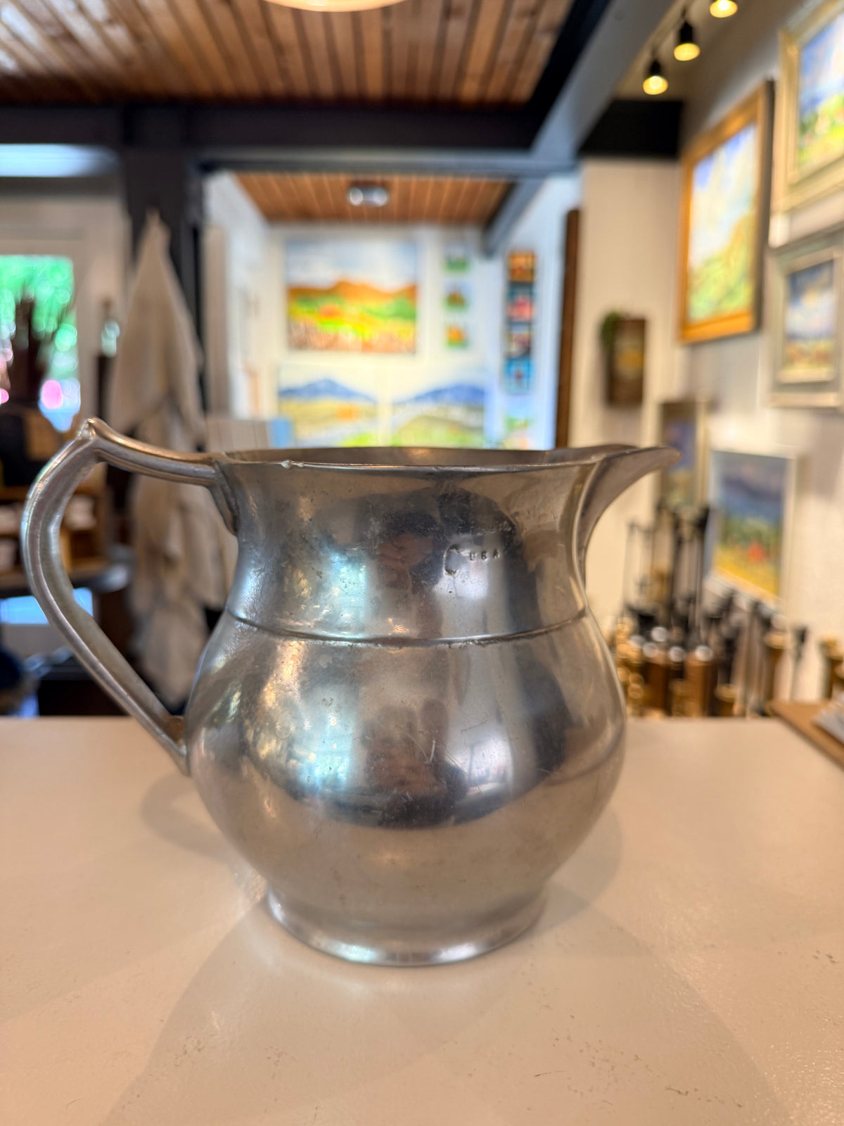 Vintage American Pewter Pitcher