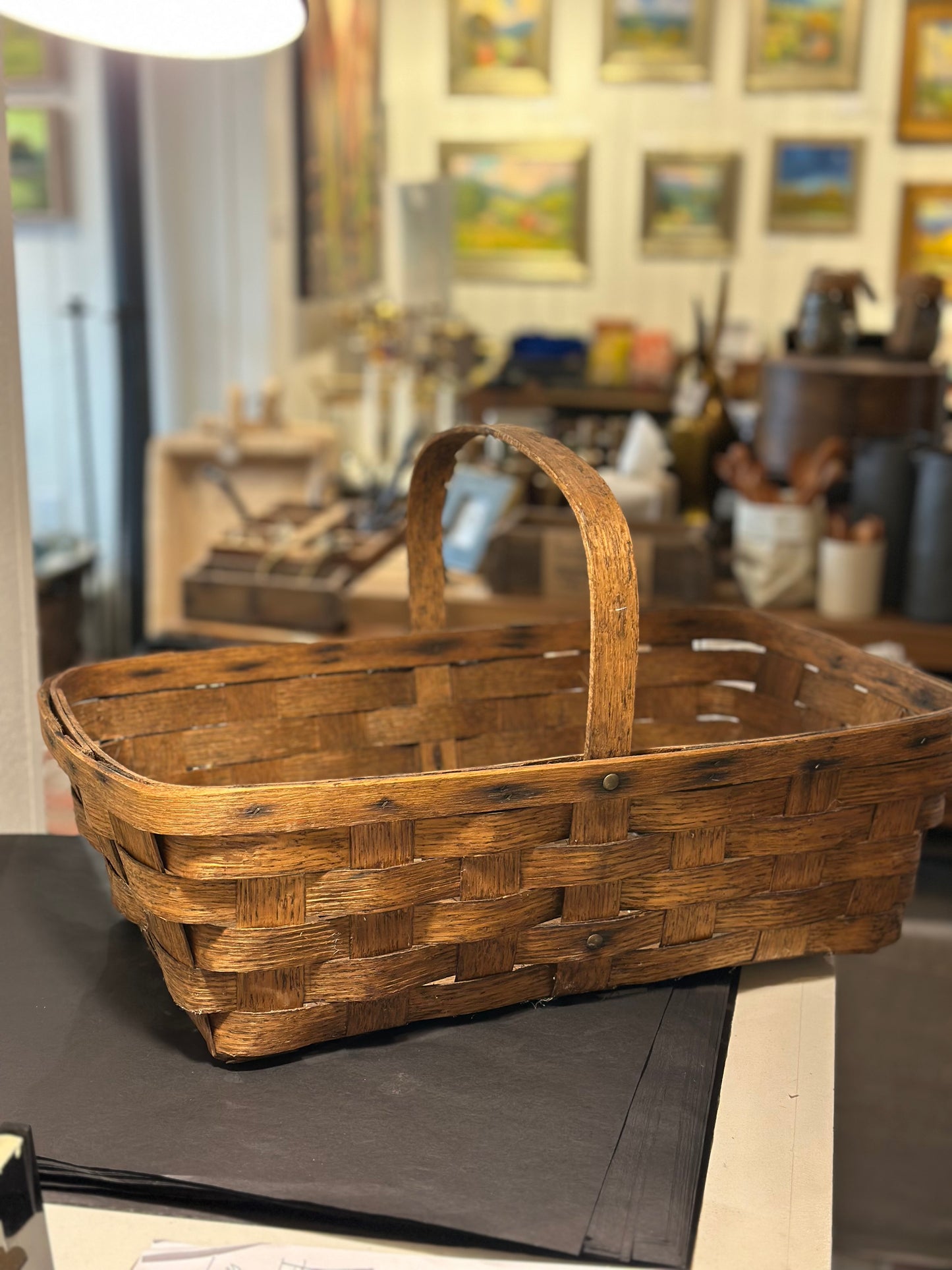 Vintage Handled Gathering Basket