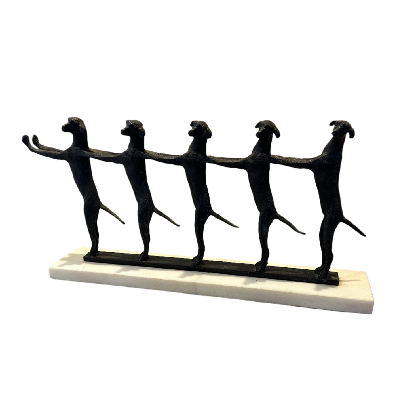 Conga Line Dog Sculpture