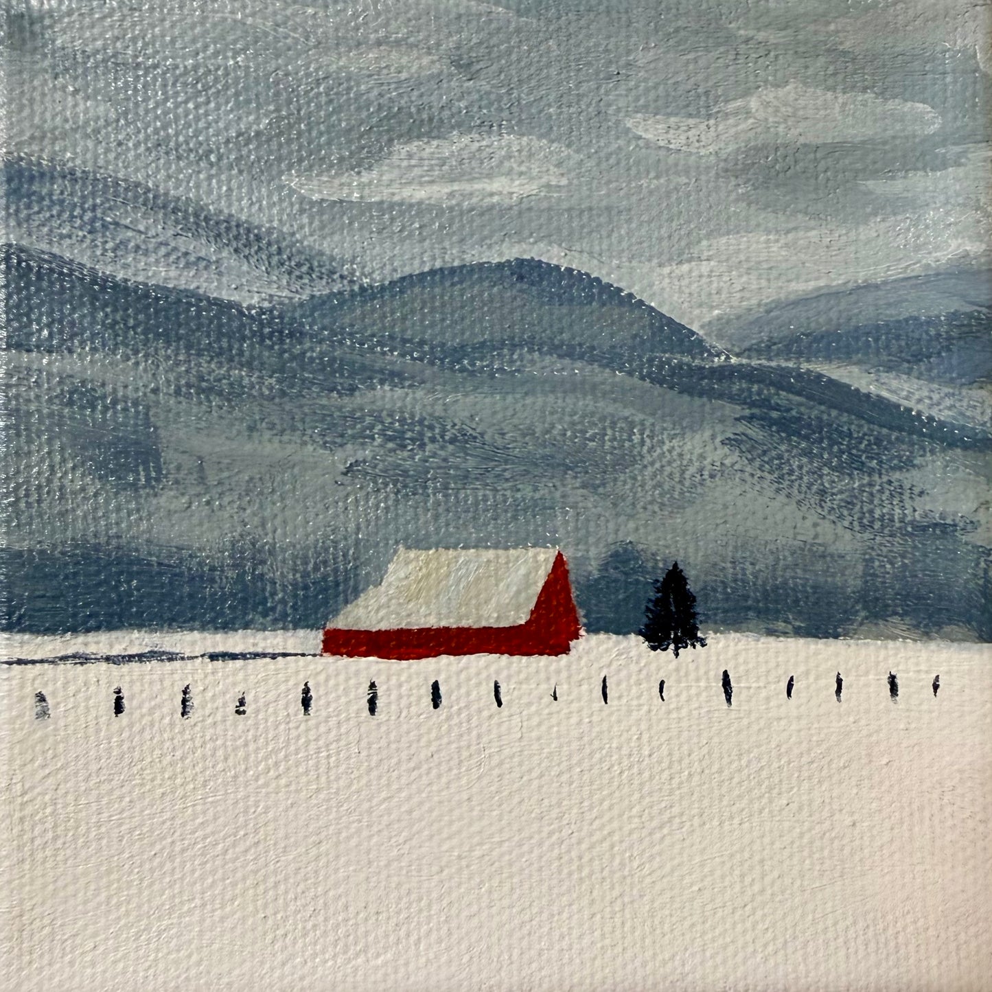 Winter Studies: Barn in the Valley