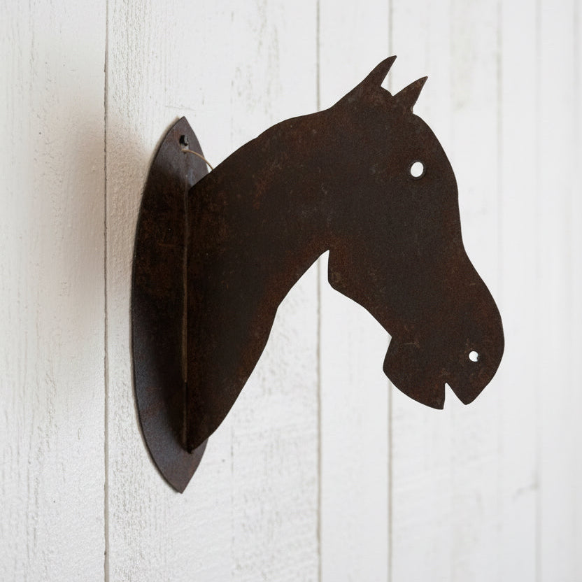 Vintage Iron Wall Mounted Horse Head