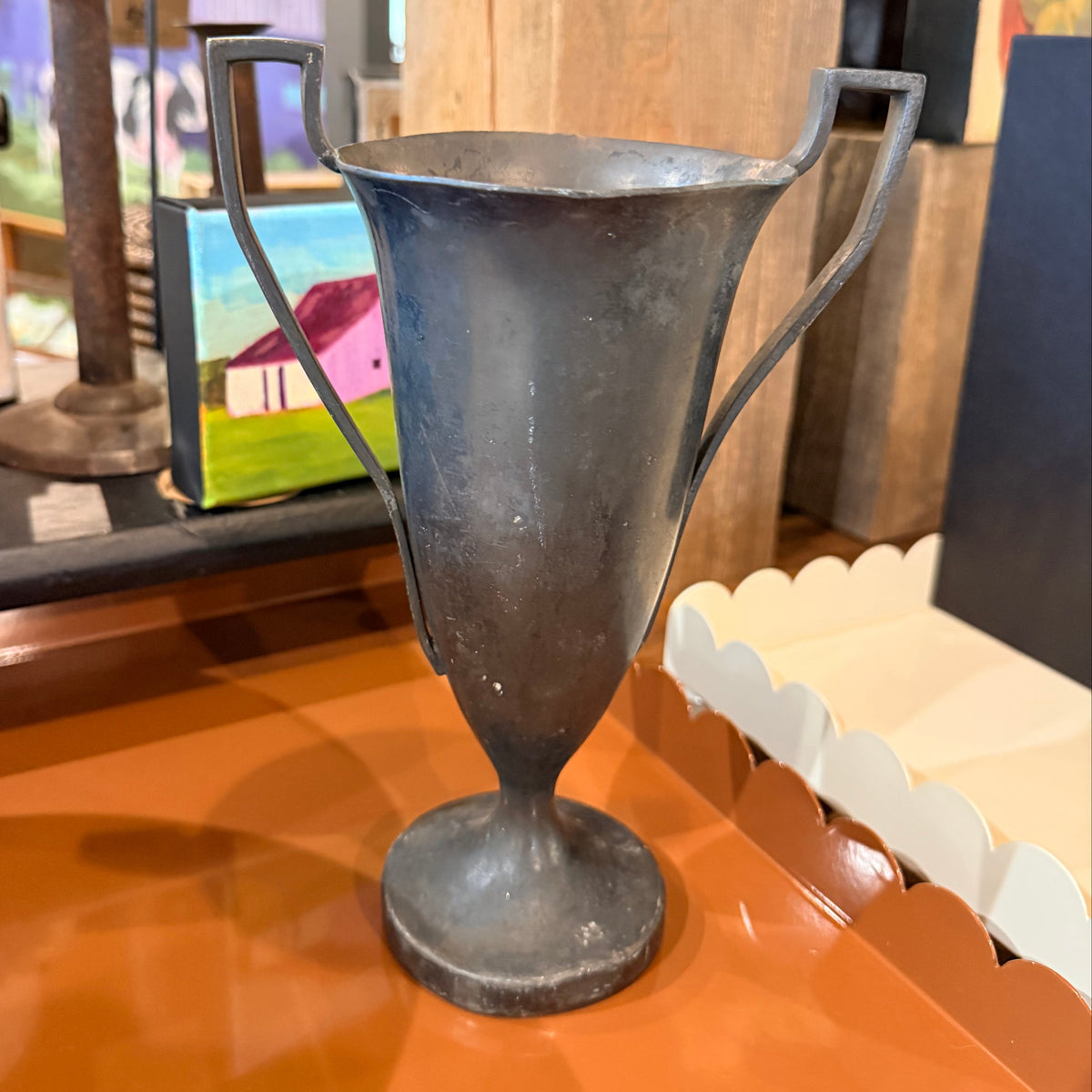 Vintage Trophy-Form Vase
