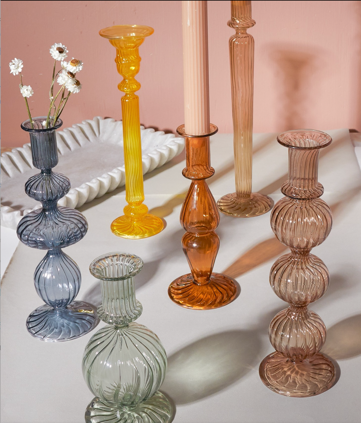 Glass Candle Holder