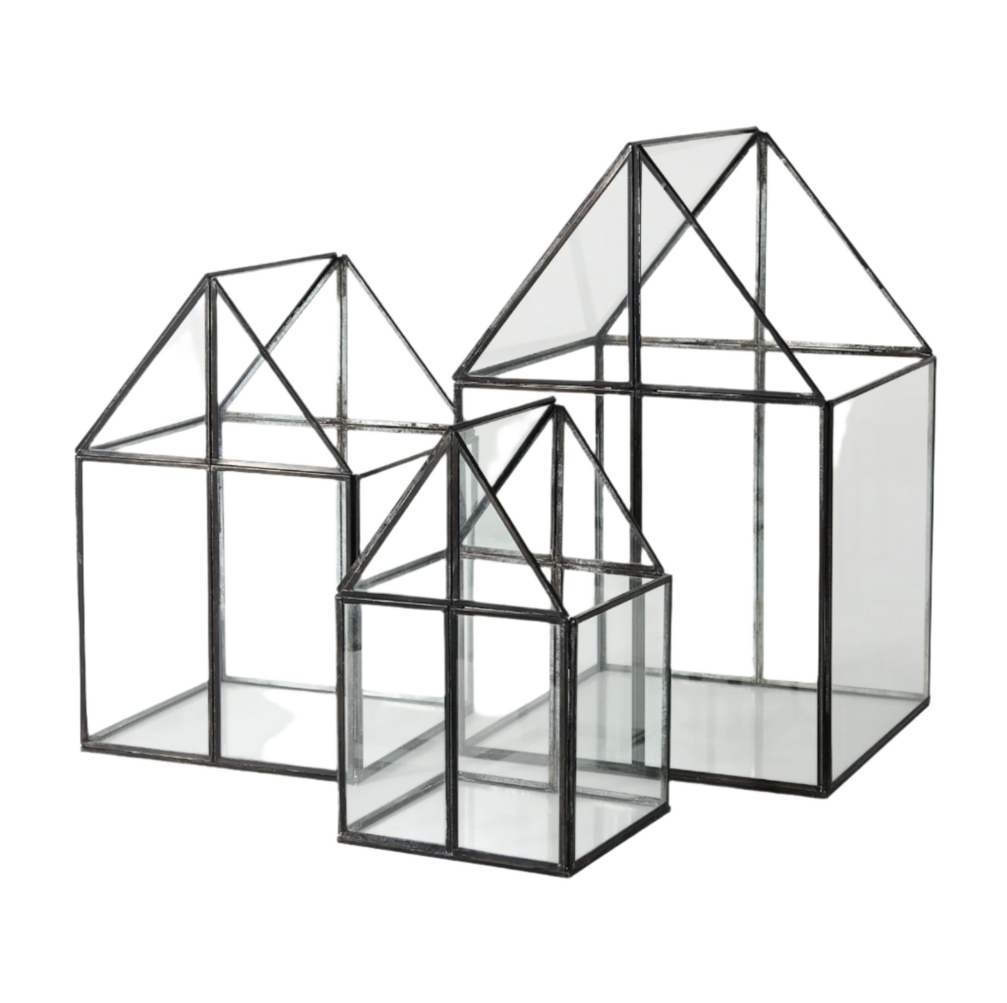 Glass Terrarium in Gunmetal