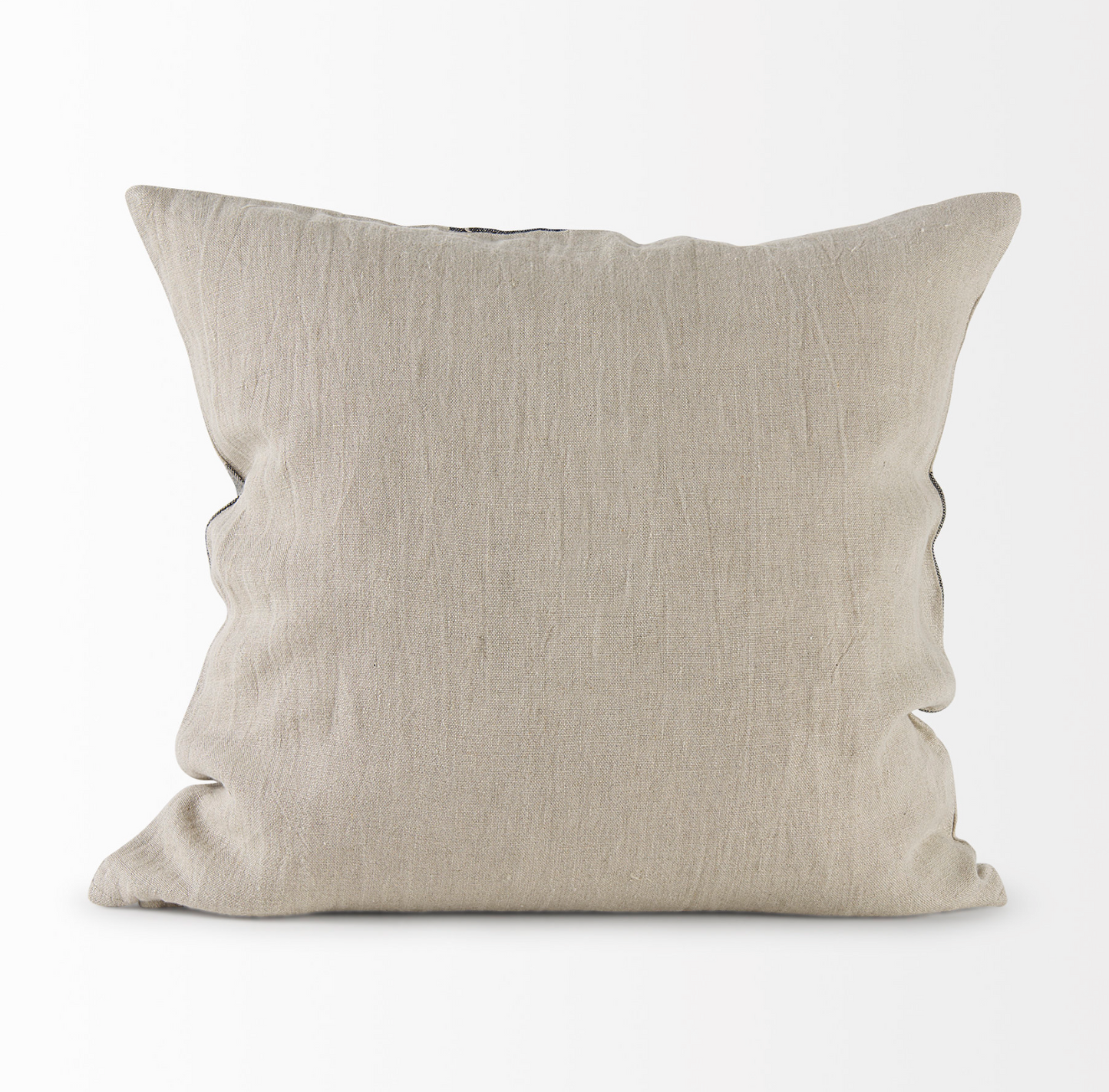 Black and Beige Plaid Throw Pillow, Square