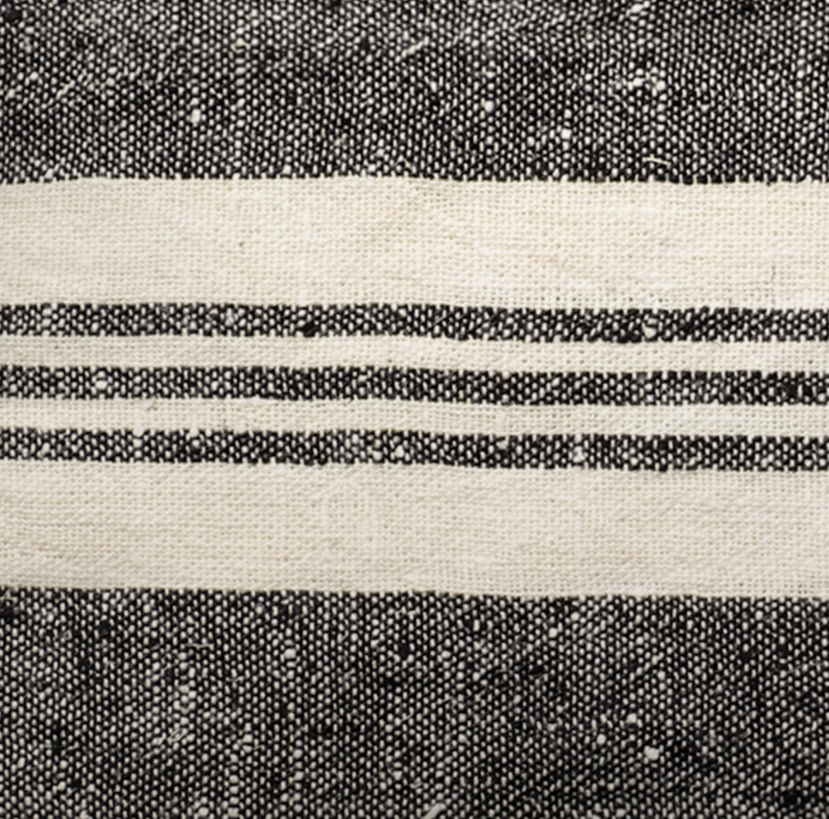 Black with Stripes Throw Pillow, Lumbar