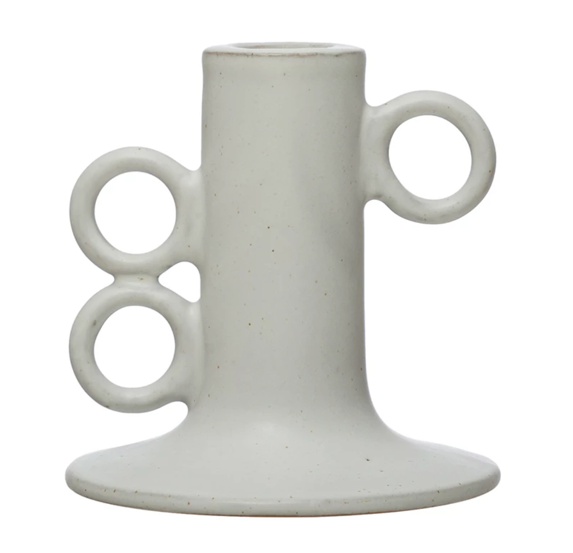 Stoneware Taper Candle Holder