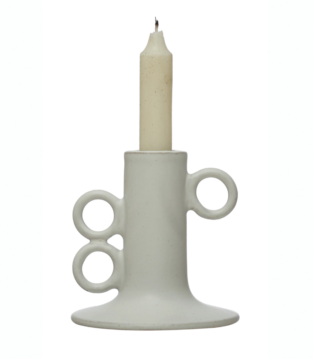 Stoneware Taper Candle Holder