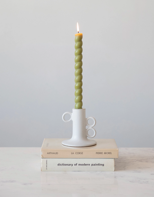 Stoneware Taper Candle Holder