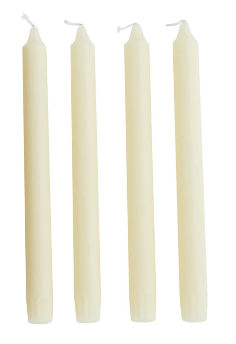 Unscented Taper Candle Stick - White, Singles