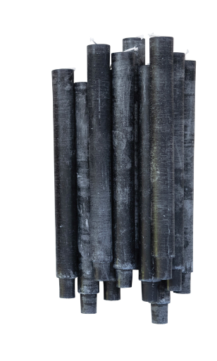 Unscented Candle Stick - Black Powder Finish, Singles
