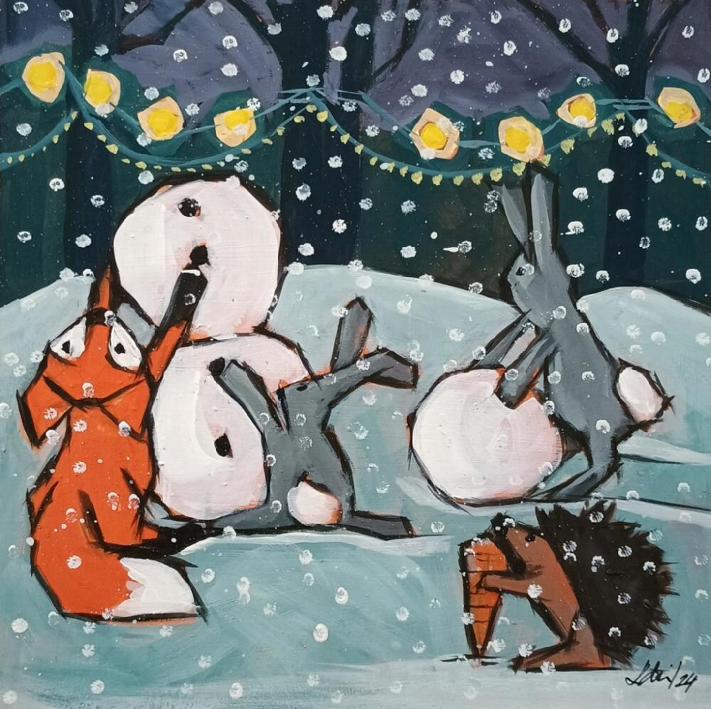 Animals and Snowy Day