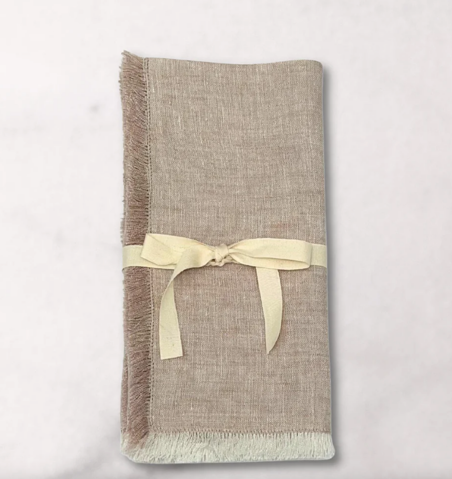 Fringed Linen Napkins, Set of 4