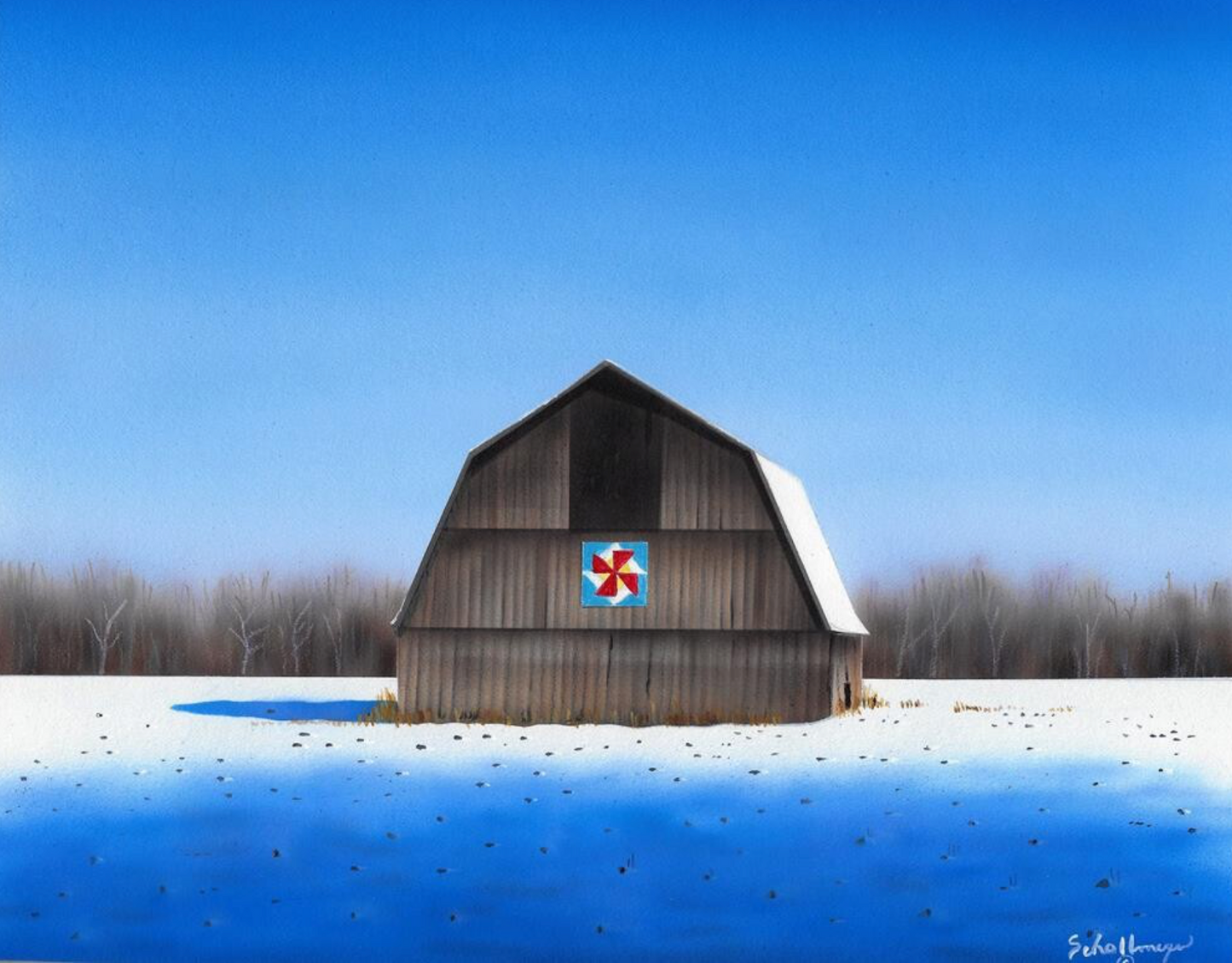 Uncle Joe's Barn in Snow
