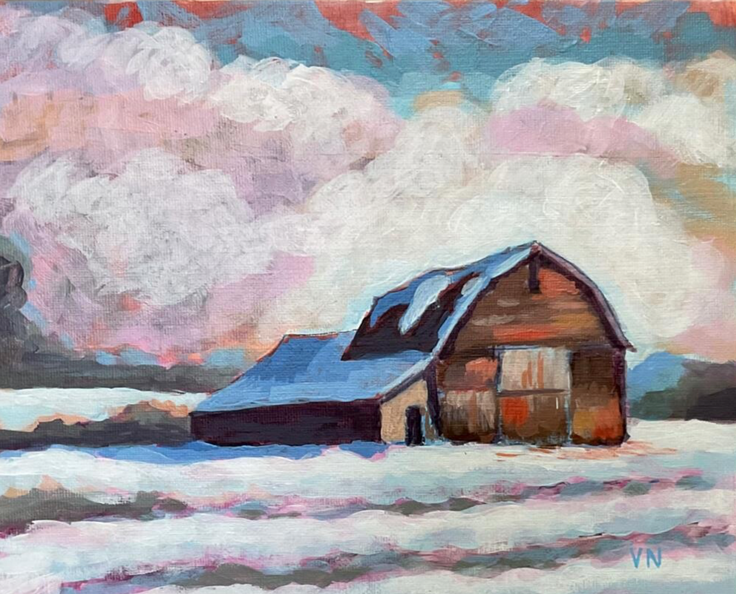 Snowy Barn