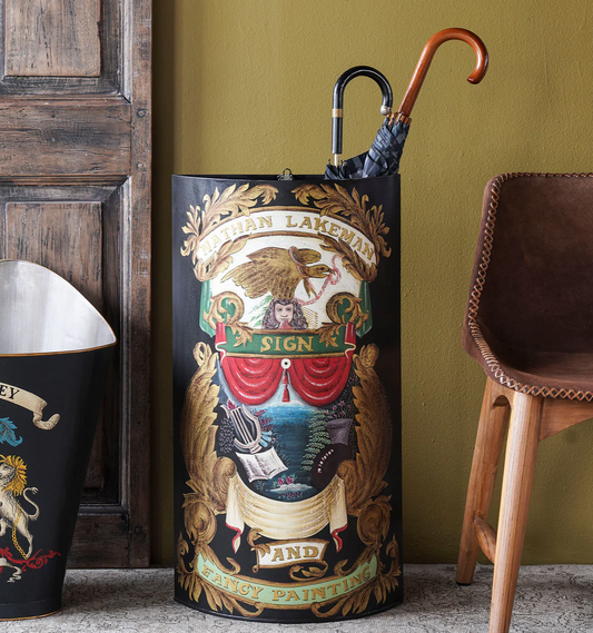 Hand Painted Toile Umbrella Stands