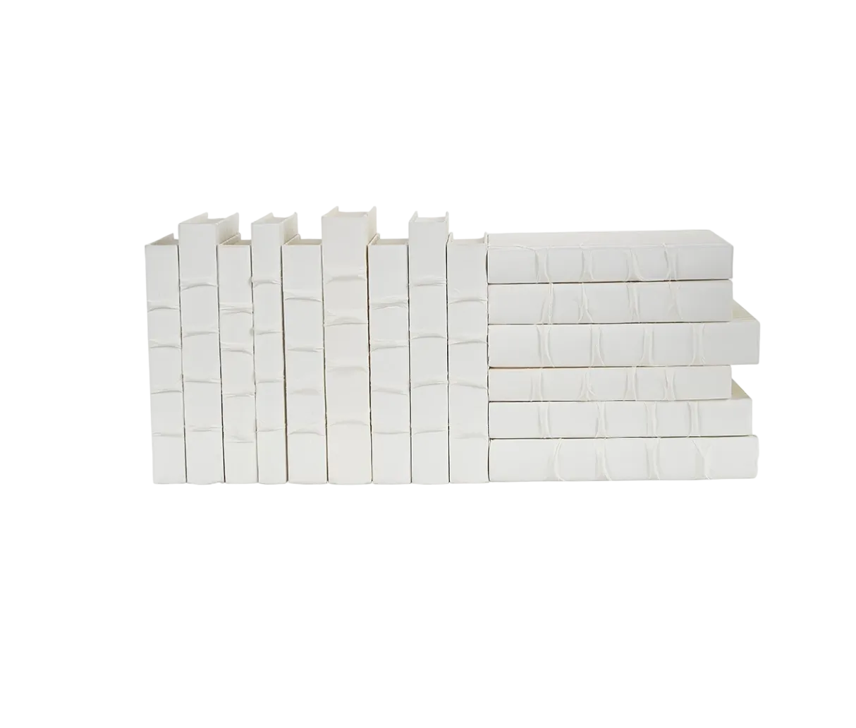 Raised Bands- White Parchment Decorative Book