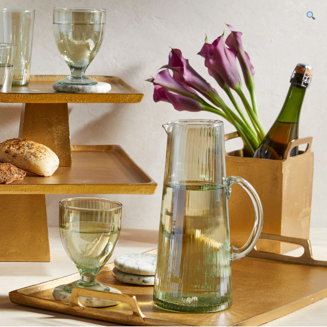 Rectangular Gold Finish Tray